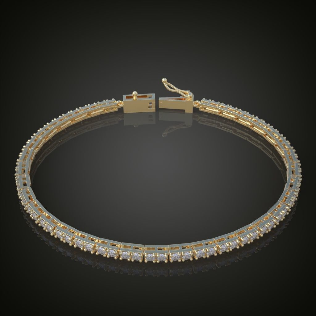 Exclusive Bracelet model 3D printable model 0011 3D print model_2