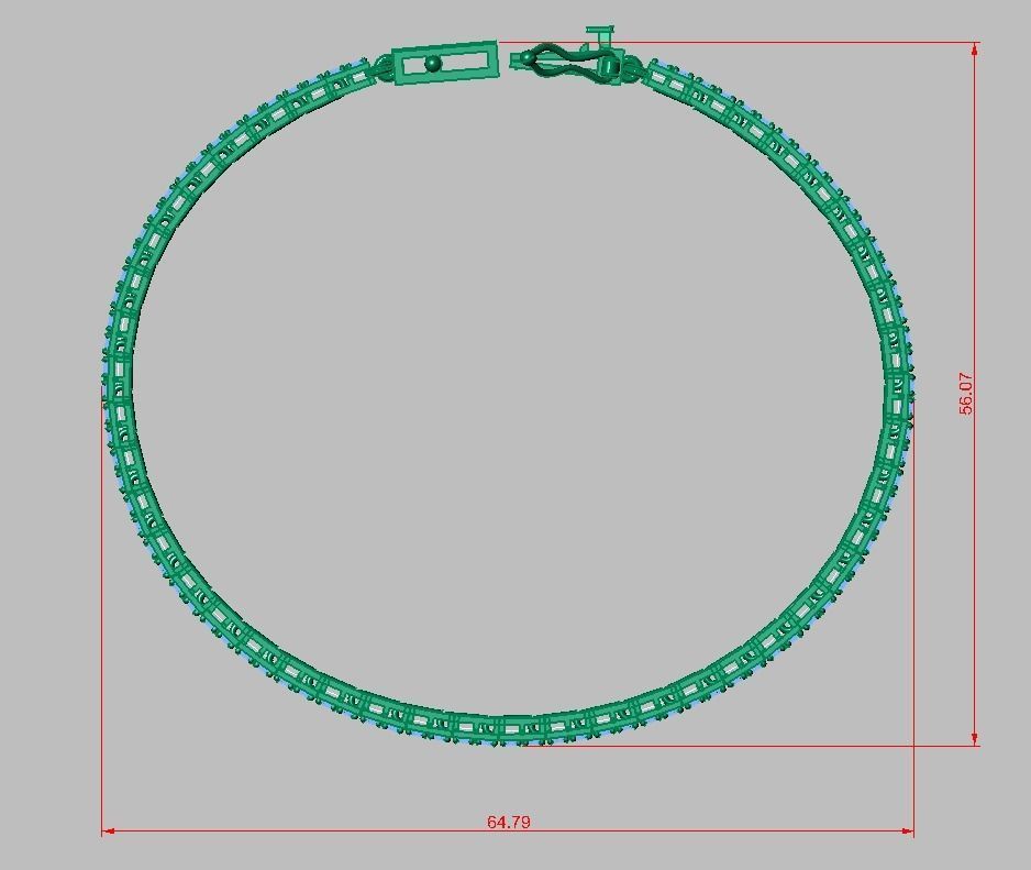 Exclusive Bracelet model 3D printable model 0012 3D print model_14