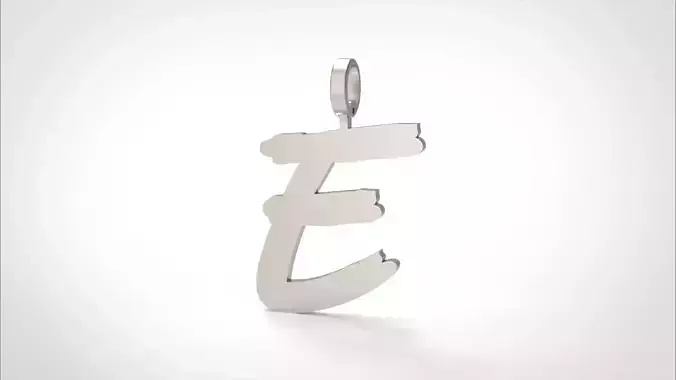 Model 773 Initial E Letter Pendant 3D print model