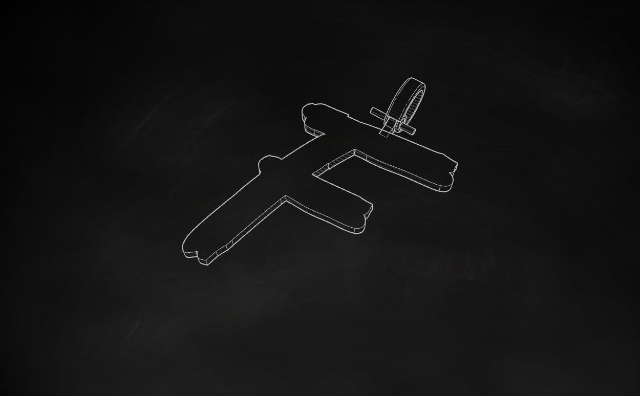 Model 774 Initial F Letter Pendant 3D print model_9