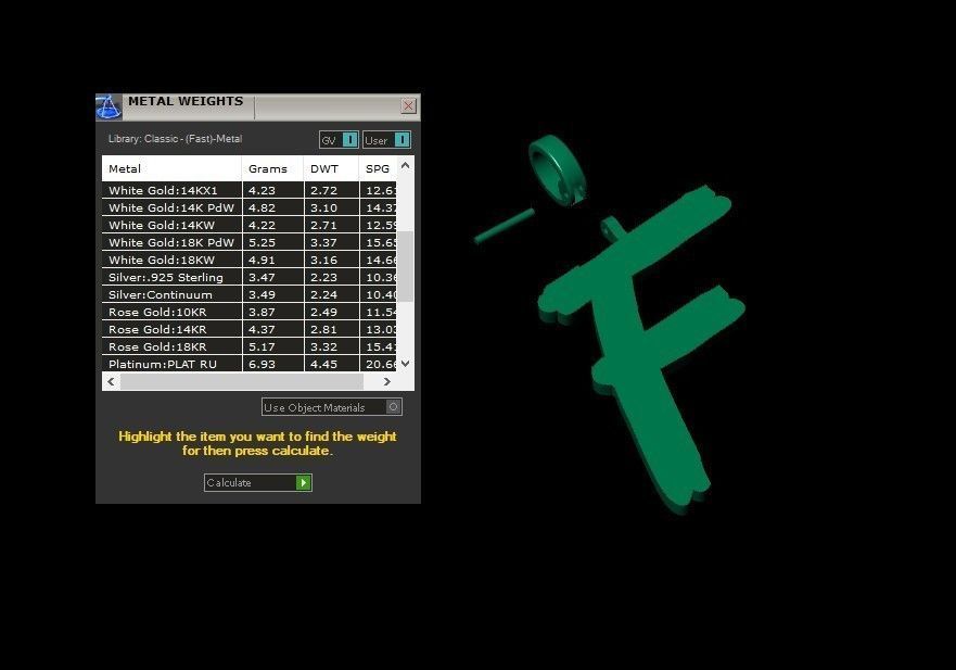 Model 774 Initial F Letter Pendant 3D print model_11