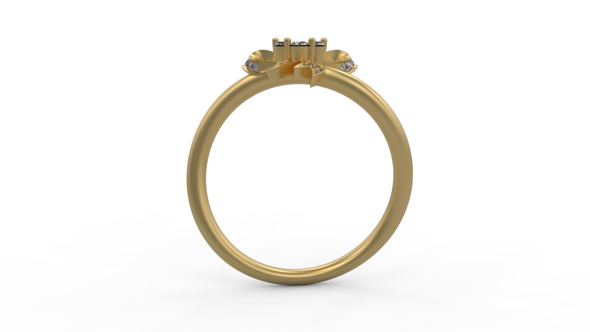Bowknot Ring 3D print model_2