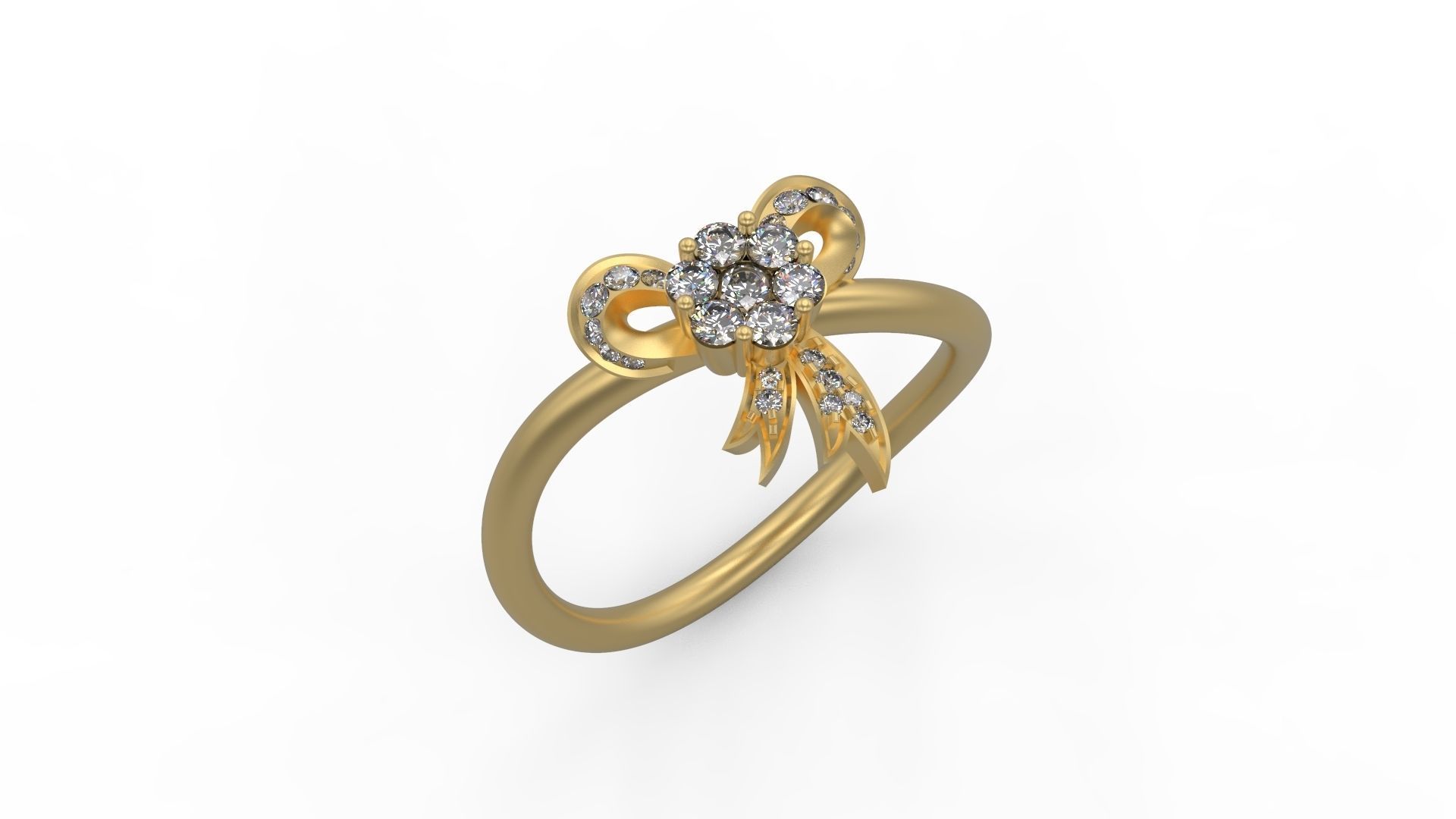 Bowknot Ring 3D print model_1