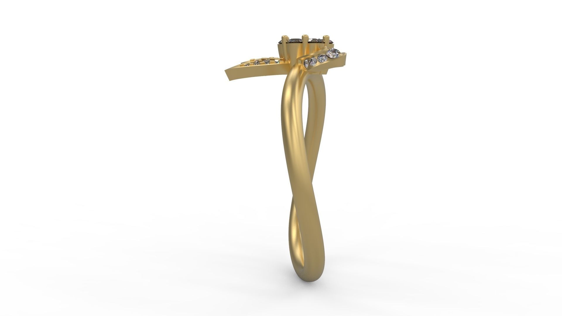 Bowknot Ring 3D print model_3