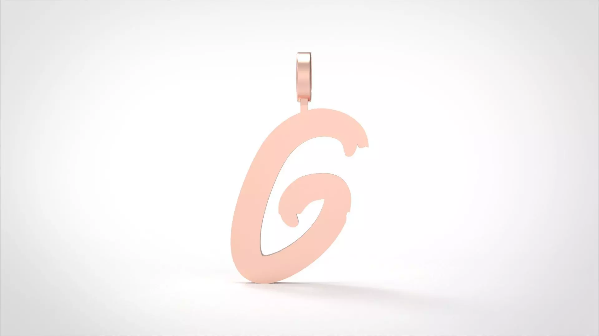 Model 775 Initial G Letter Pendant 3D print model_0