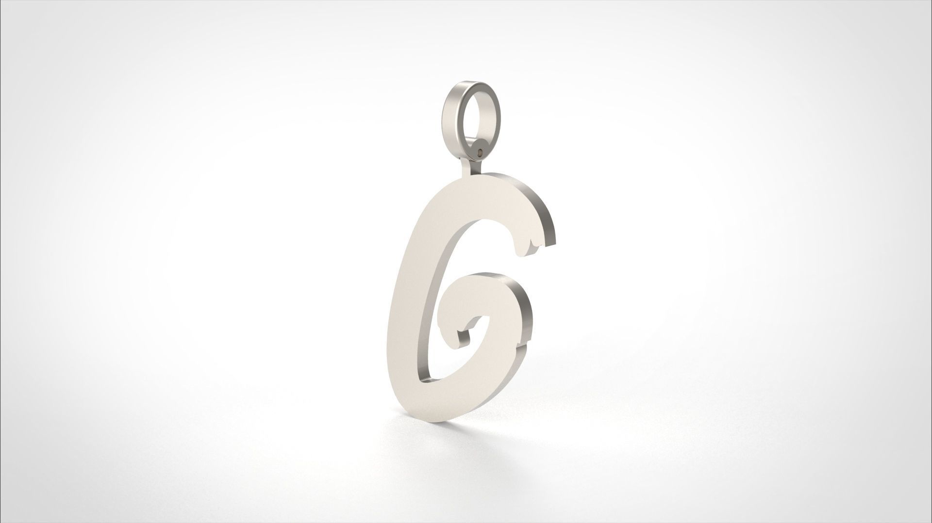 Model 775 Initial G Letter Pendant 3D print model_3