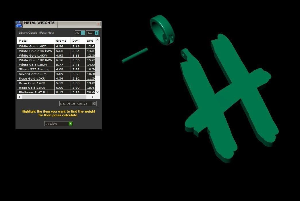 Model 776 Initial H Letter Pendant 3D print model_11