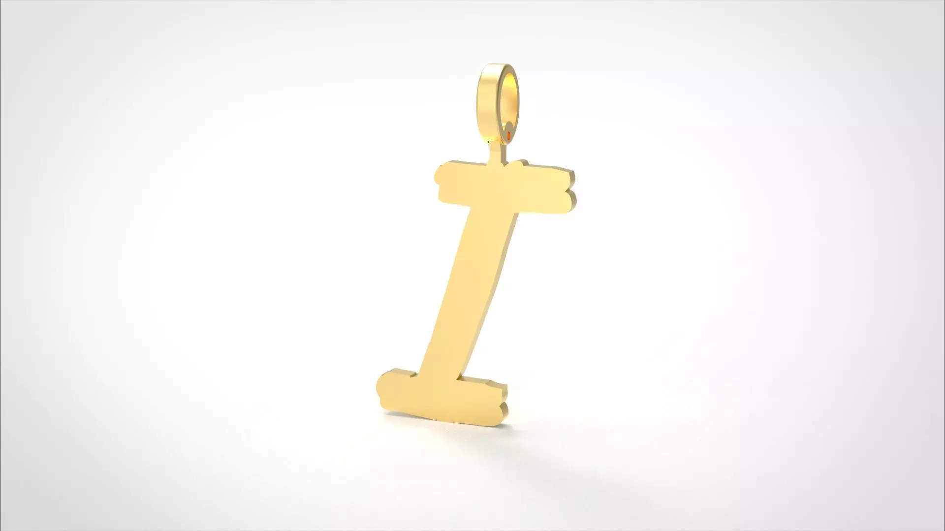 Model 777 Initial I Letter Pendant 3D print model_0