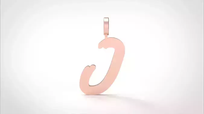 Model 778 Initial J Letter Pendant 3D print model