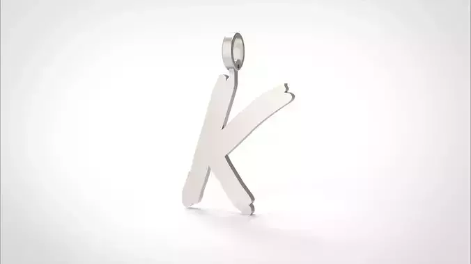 Model 779 Initial K Letter Pendant 3D print model