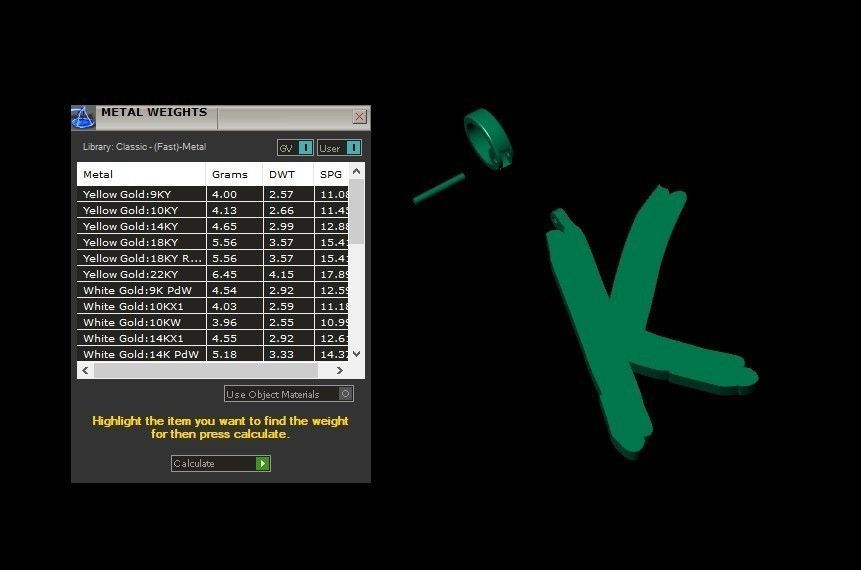 Model 779 Initial K Letter Pendant 3D print model_10