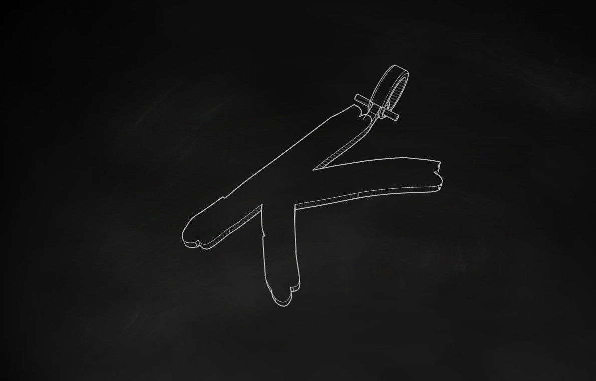 Model 779 Initial K Letter Pendant 3D print model_9