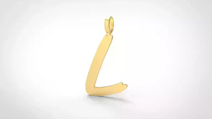 Model 780 Initial L Letter Pendant 3D print model