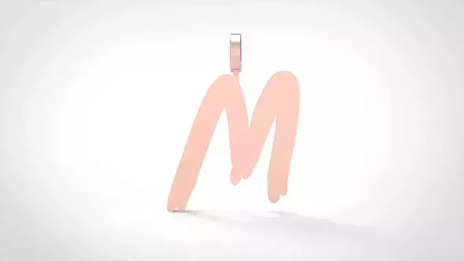 Model 781 Initial M Letter Pendant 3D print model