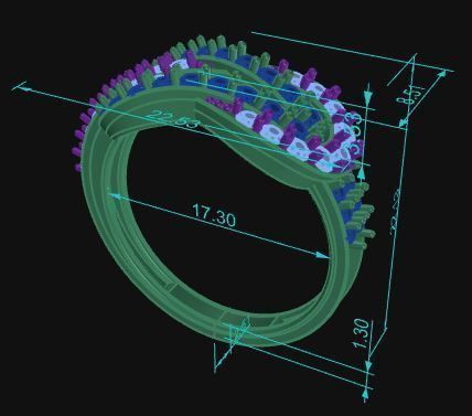 Heracles knot Ring 3D print model_10