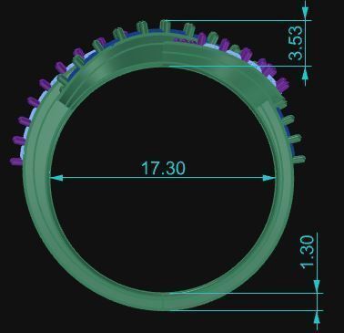 Heracles knot Ring 3D print model_6