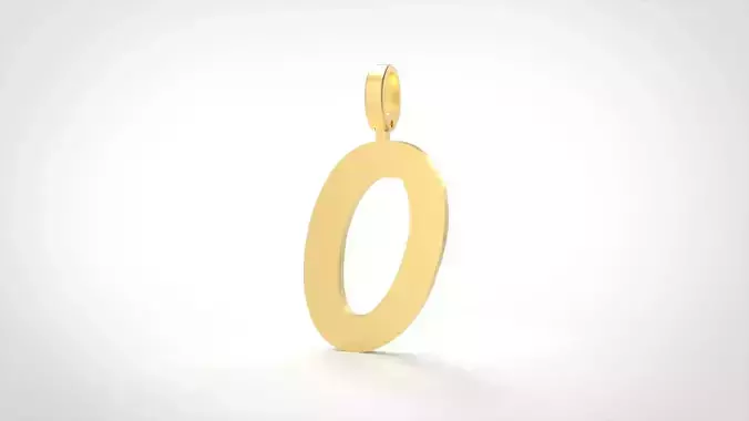 Model 783 Initial O Letter Pendant 3D print model