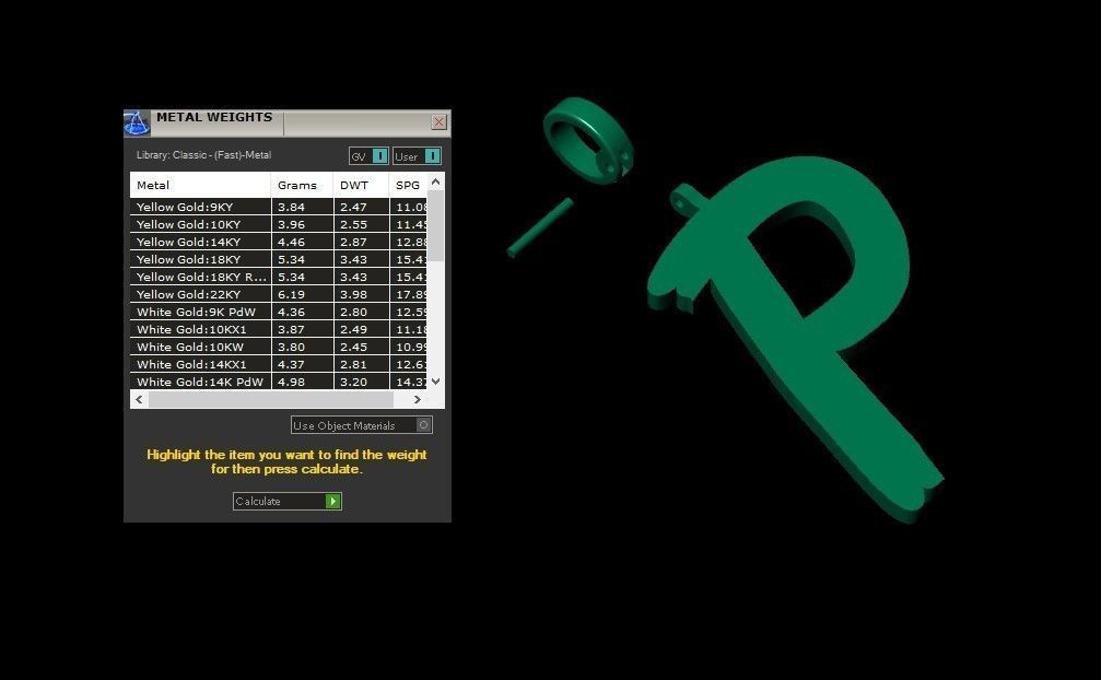 Model 784 Initial P Letter Pendant 3D print model_10