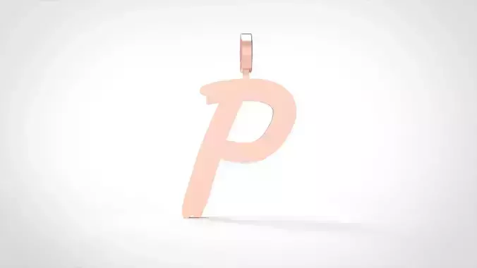 Model 784 Initial P Letter Pendant 3D print model