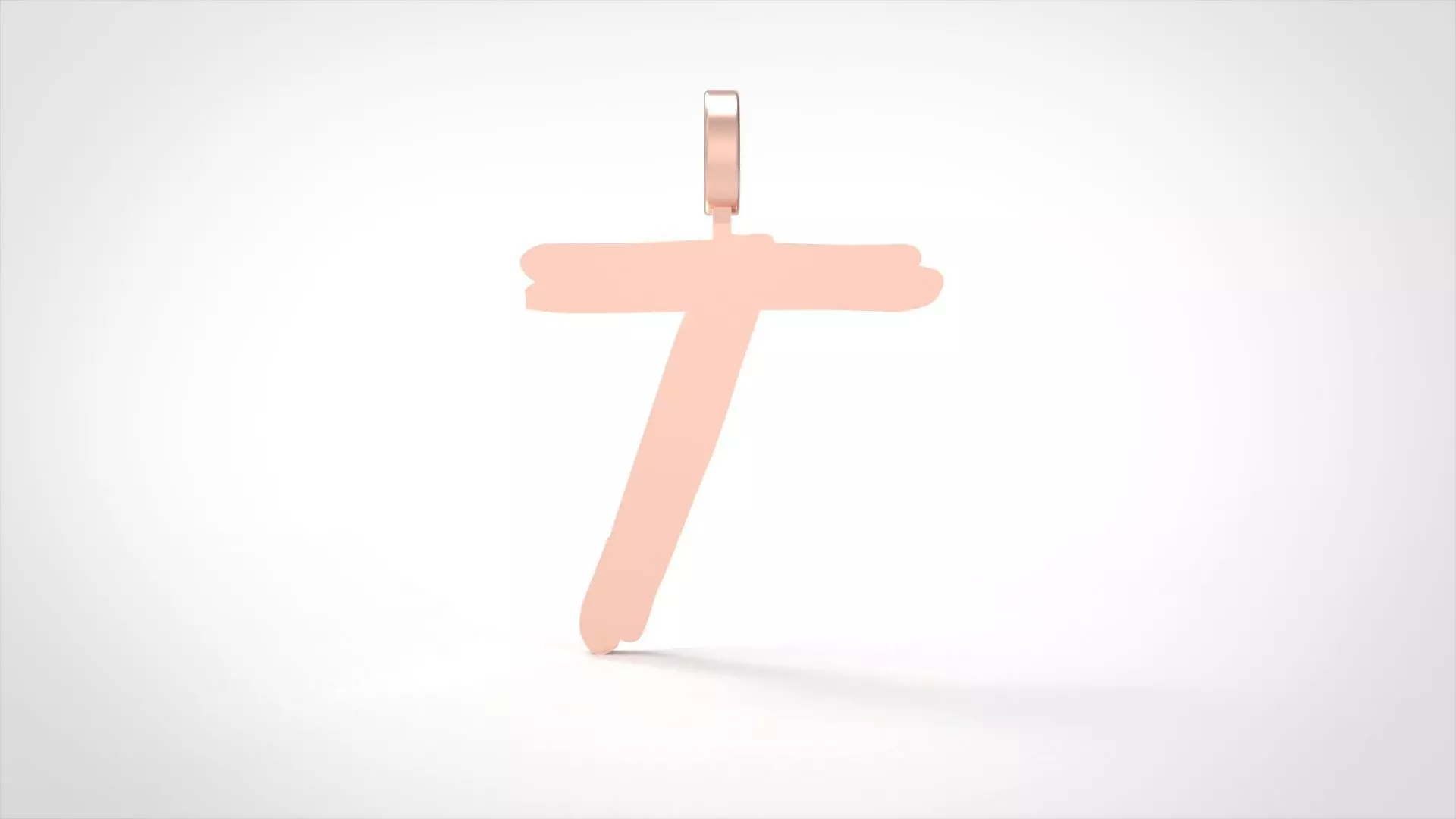 Model 787 Initial T Letter Pendant 3D print model