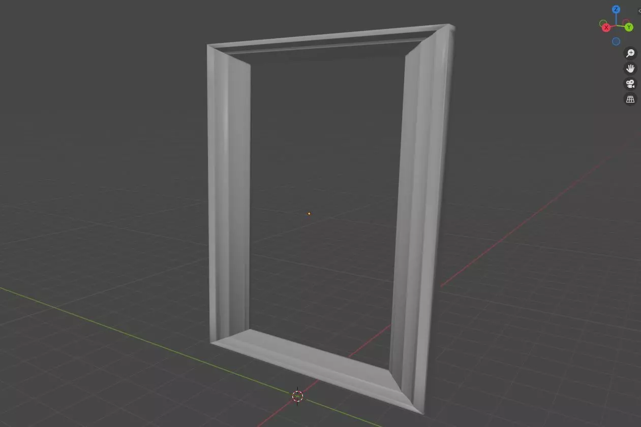 Simple low poly frame Low-poly 3D model_0