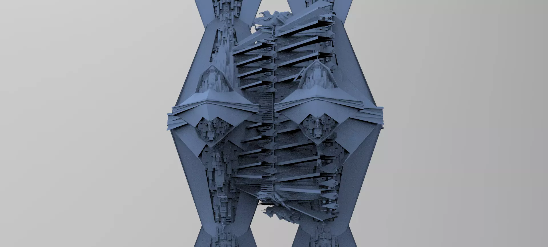 Sci-Fi Egyptian Floating Monolith temple 9 3D model_0