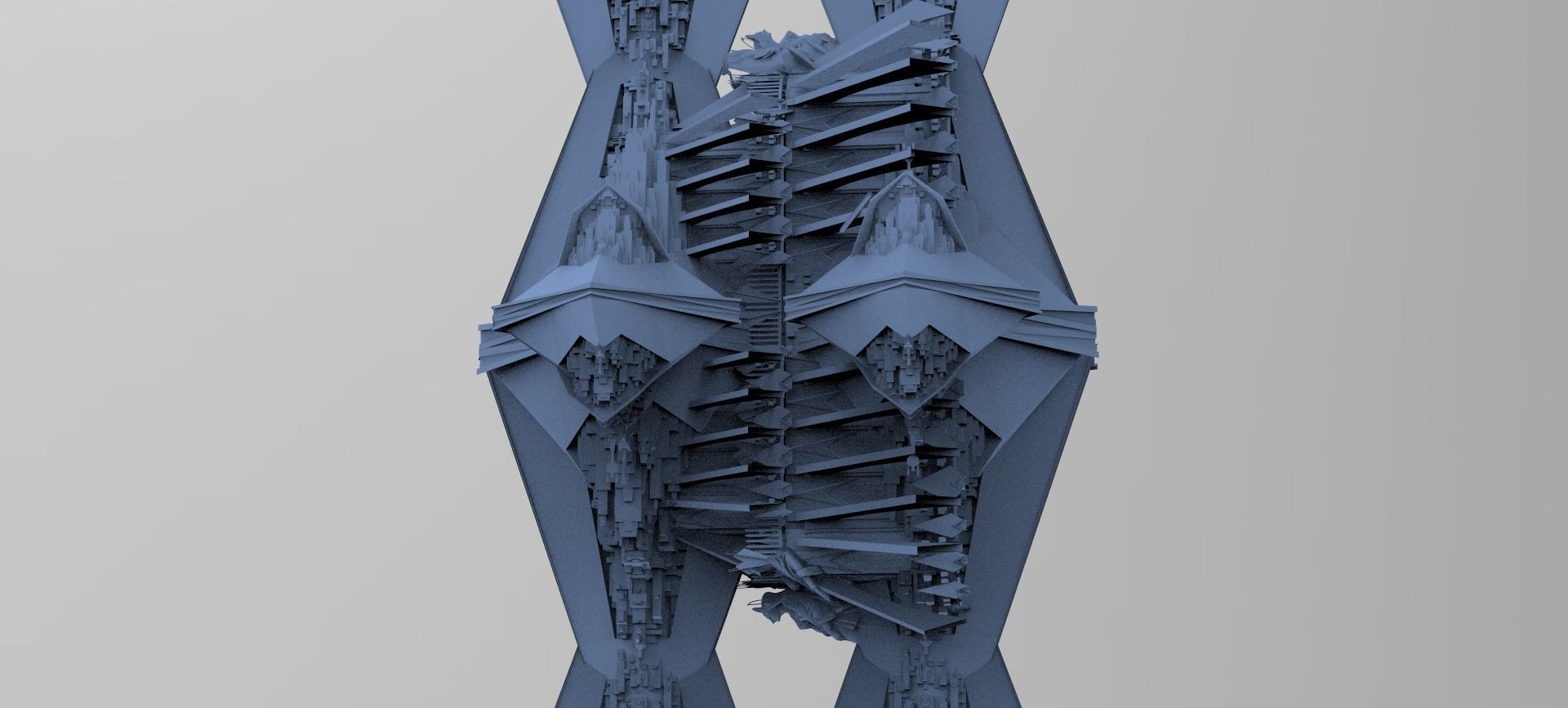 Sci-Fi Egyptian Floating Monolith temple 9 3D model_1