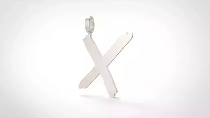 Model 794 Initial X Letter Pendant