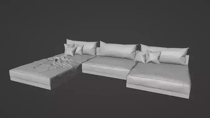 Couch sectional sofa with pillows