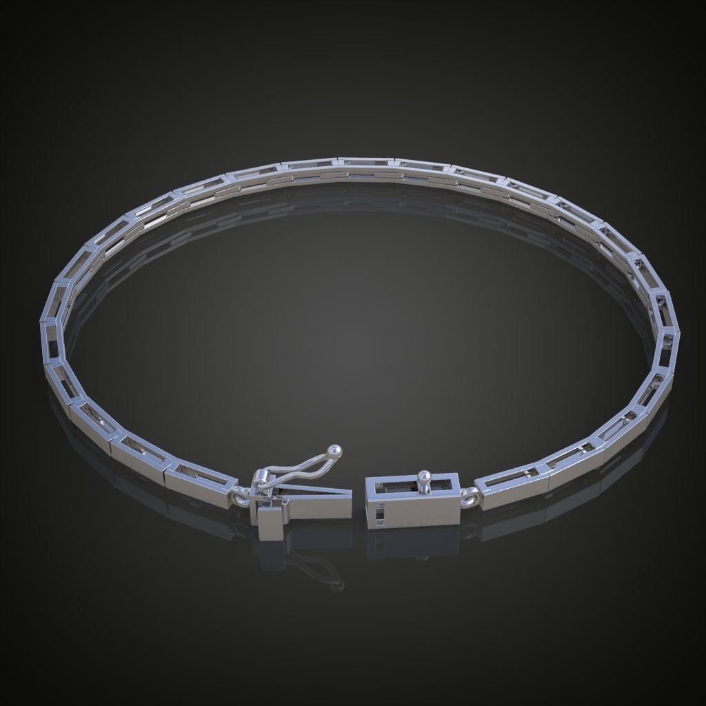 Exclusive Bracelet model 3D printable model 0016 3D print model_3
