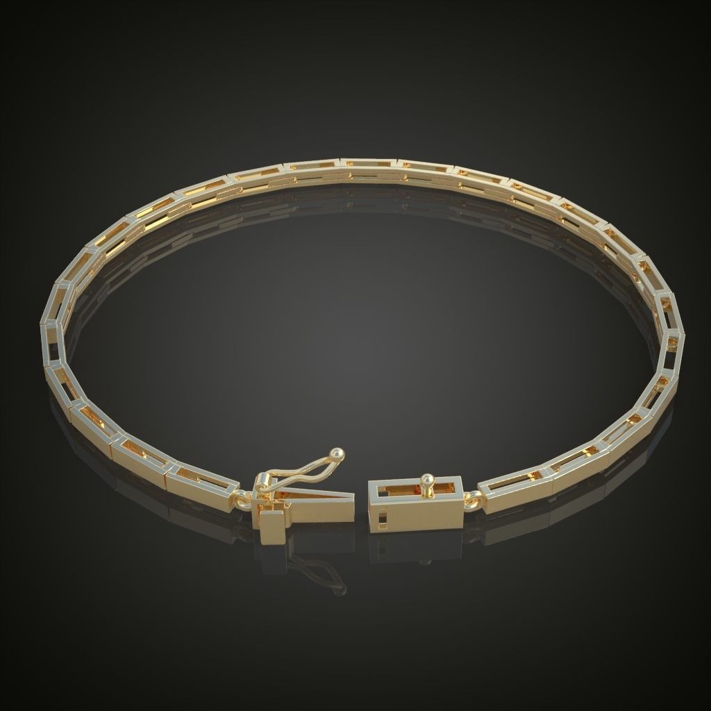 Exclusive Bracelet model 3D printable model 0016 3D print model_2