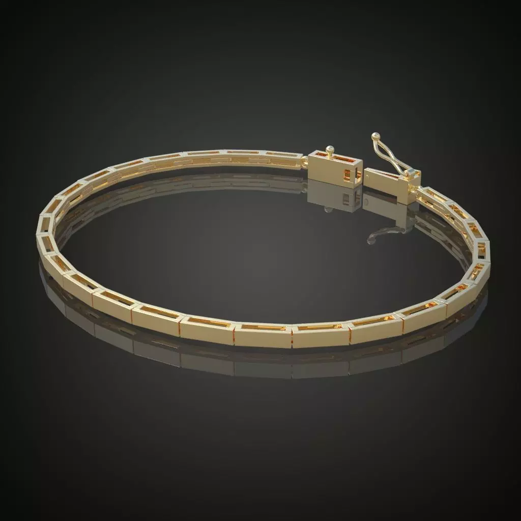 Exclusive Bracelet model 3D printable model 0016 3D print model_0