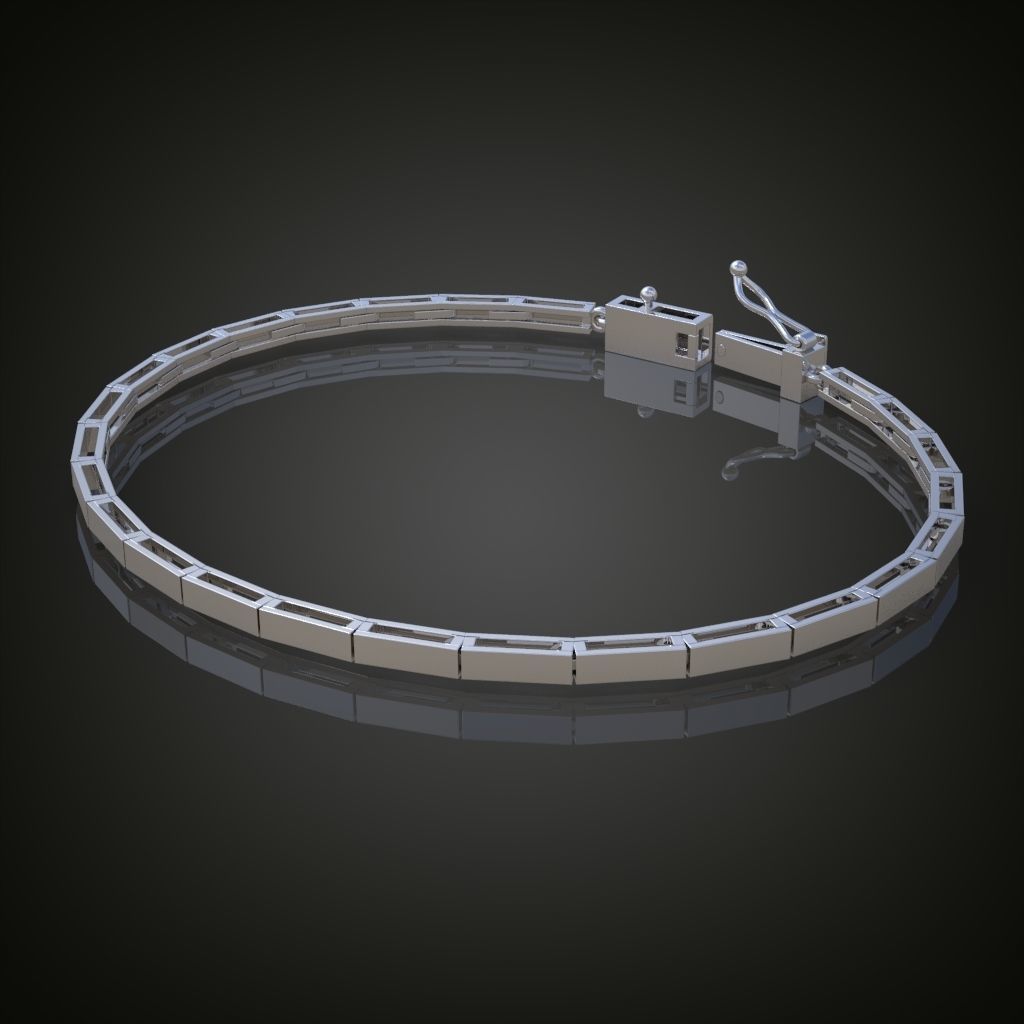 Exclusive Bracelet model 3D printable model 0016 3D print model_1