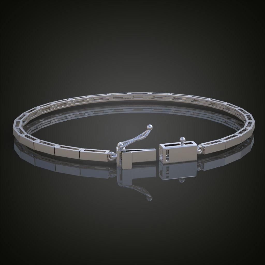 Exclusive Bracelet model 3D printable model 0016 3D print model_4