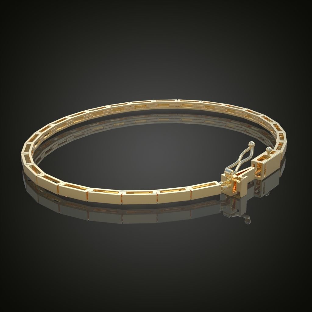 Exclusive Bracelet model 3D printable model 0016 3D print model_7