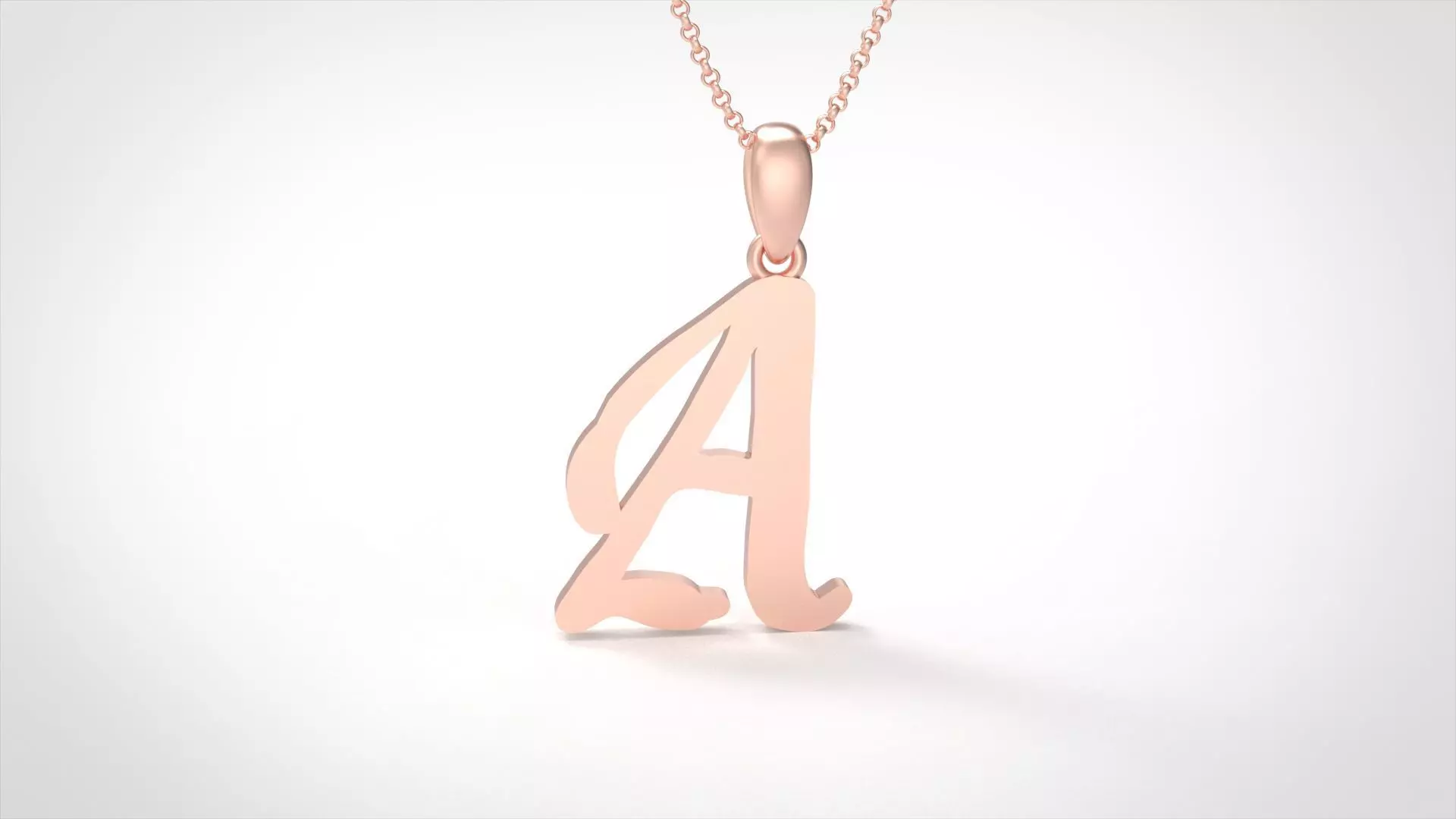 Model 847 Initial A Letter Pendant 3D print model