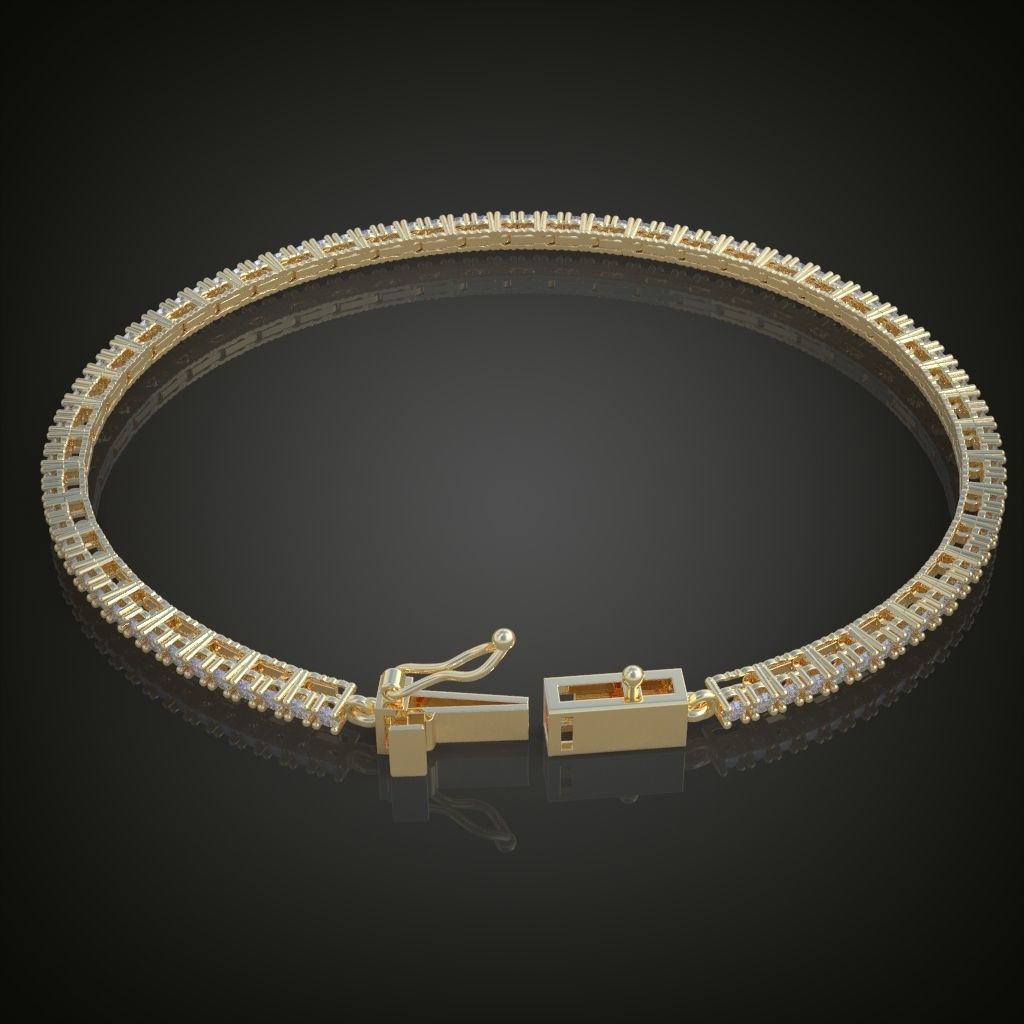 Exclusive Bracelet model 3D printable model 0017 3D print model_12