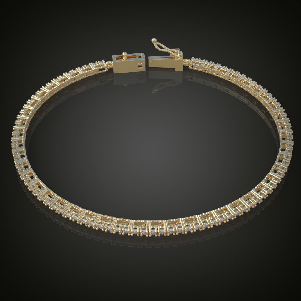 Exclusive Bracelet model 3D printable model 0017 3D print model_2