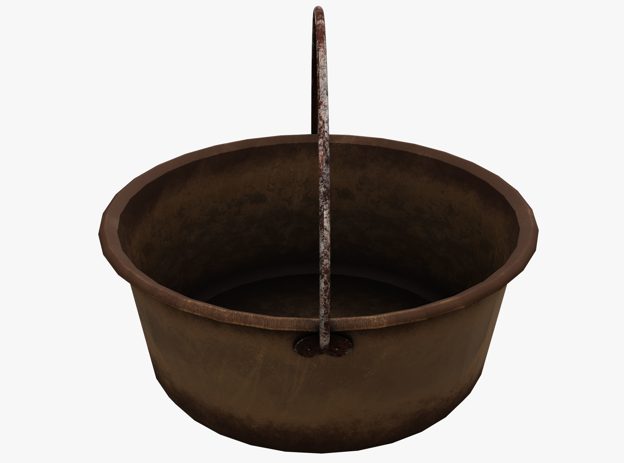 Witchs Cauldron Low-poly 3D model_2