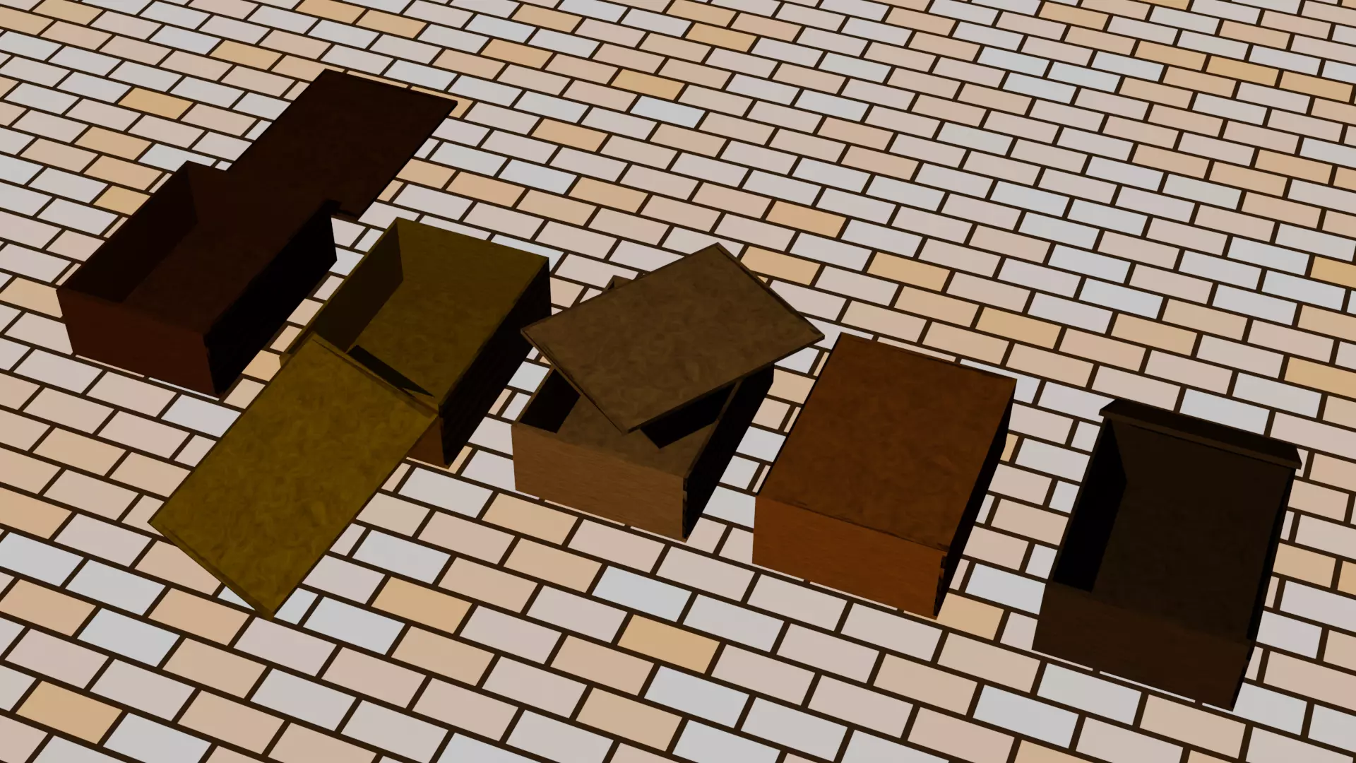 wooden crates 3D model