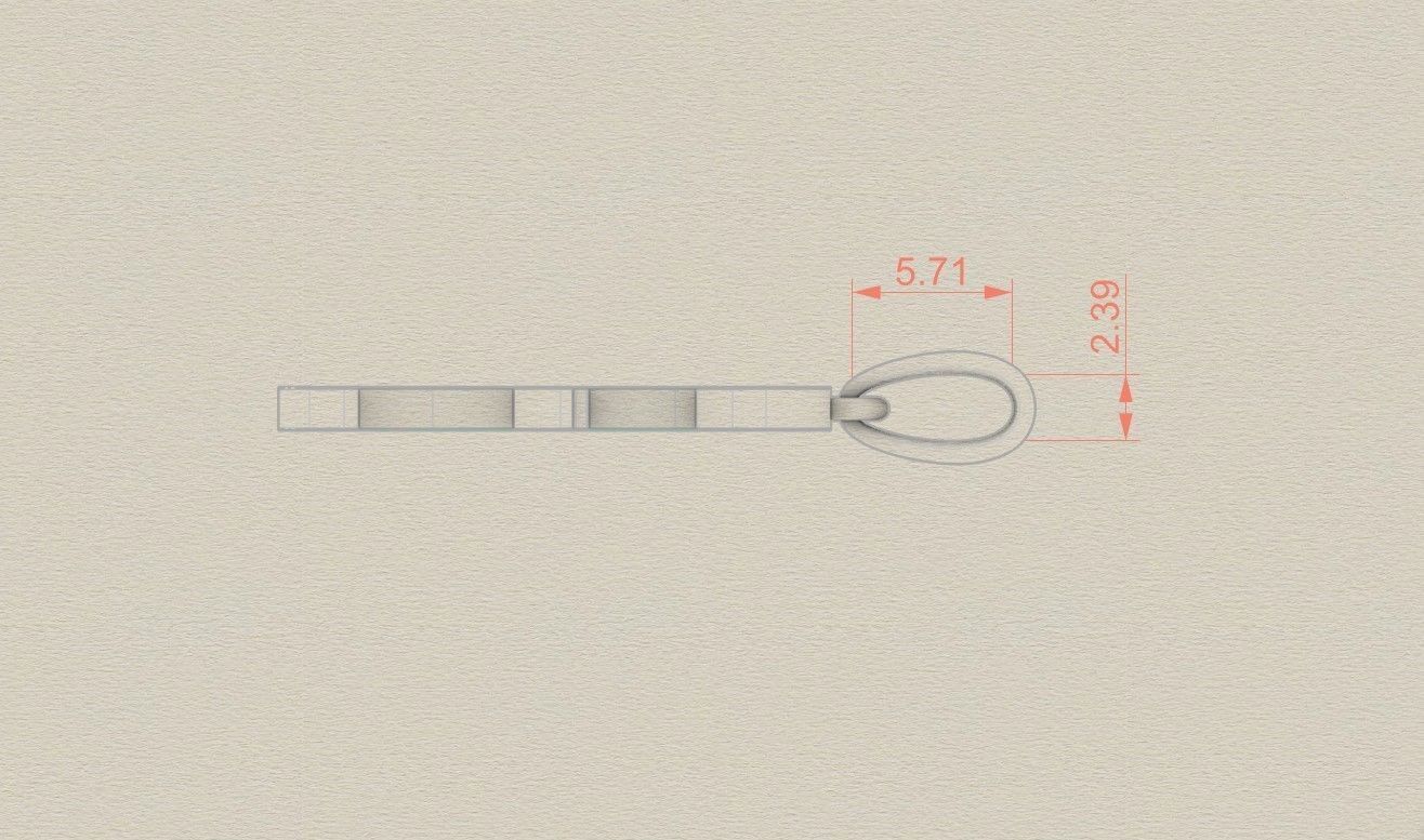 Model 851 Initial E Letter Pendant 3D print model_7