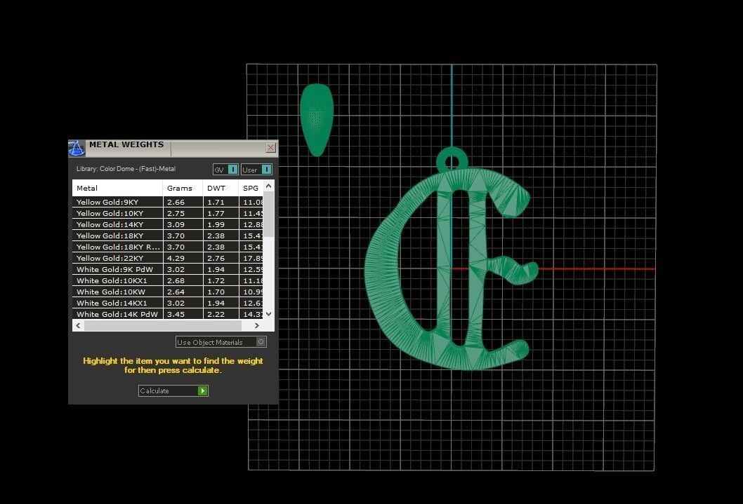 Model 851 Initial E Letter Pendant 3D print model_10