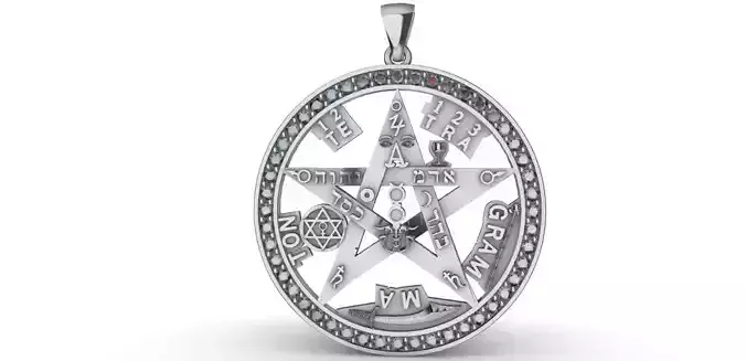 Tetragrammaton with Brilhants 3D print model
