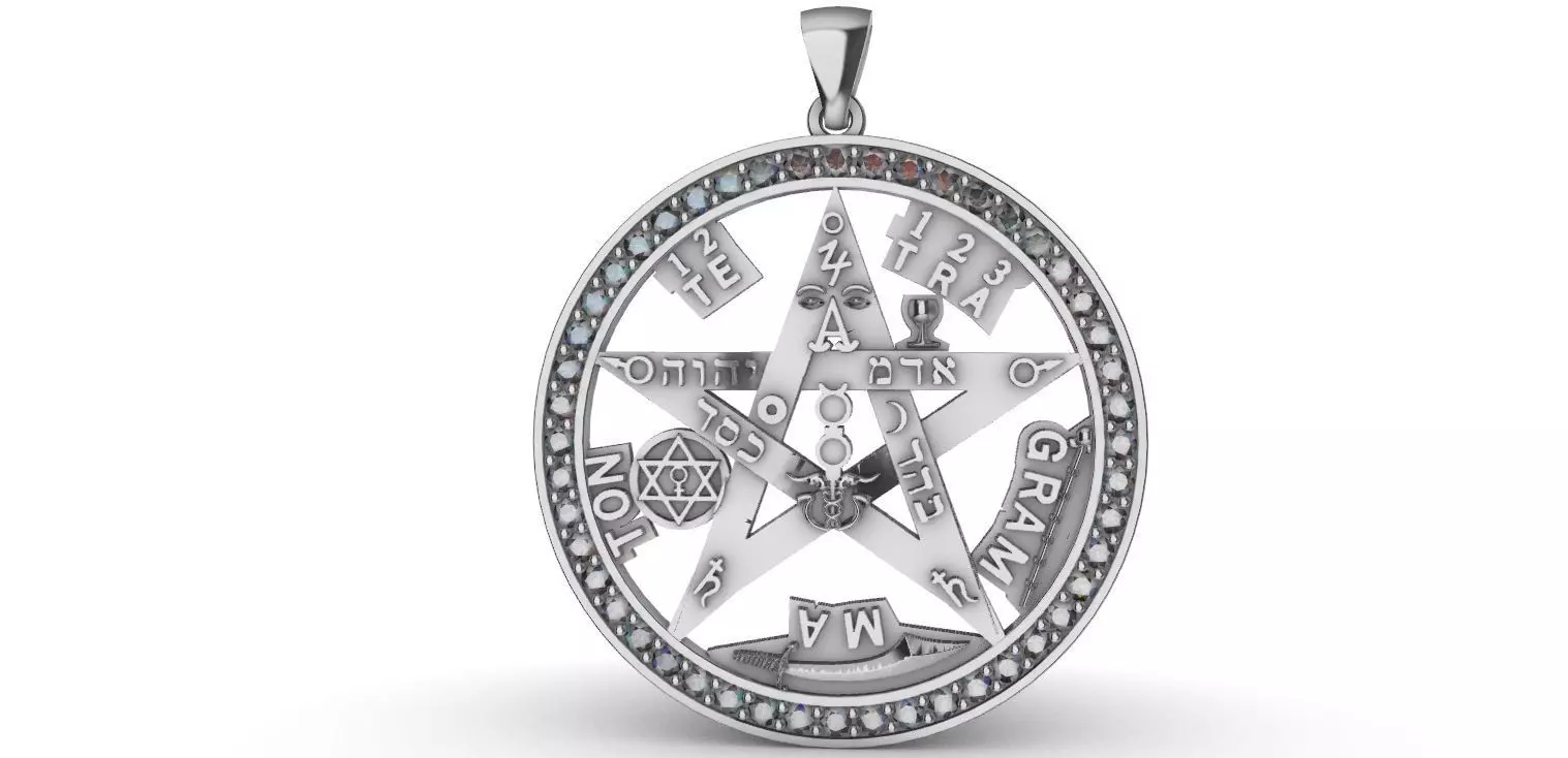 Tetragrammaton with Brilhants 3D print model