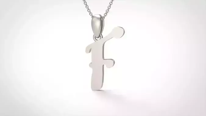 Model 852 Initial F Letter Pendant 3D print model