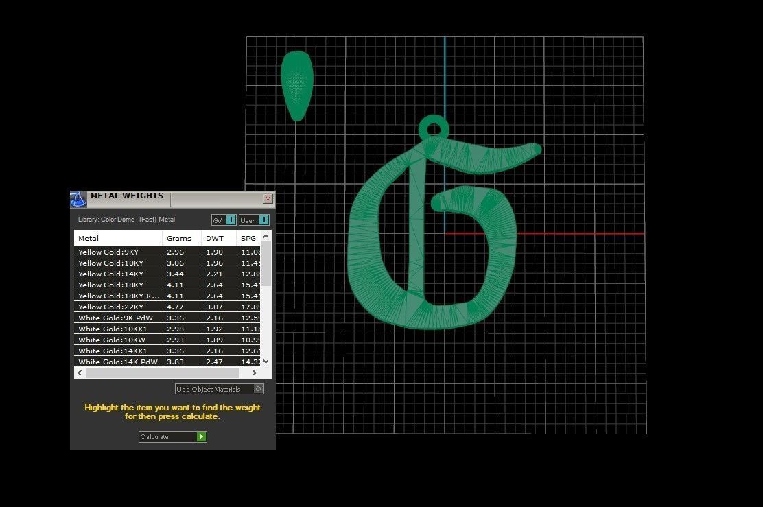Model 853 Initial G Letter Pendant 3D print model_9
