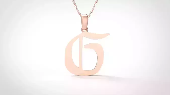 Model 853 Initial G Letter Pendant 3D print model
