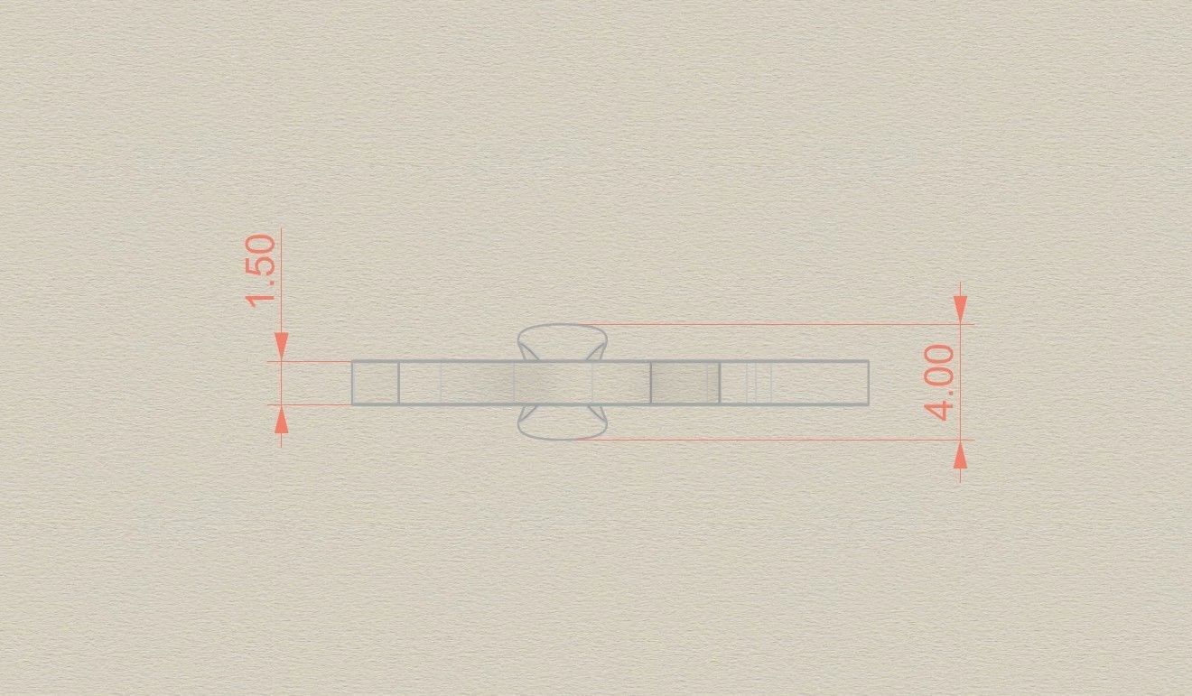 Model 854 Initial H Letter Pendant 3D print model_6