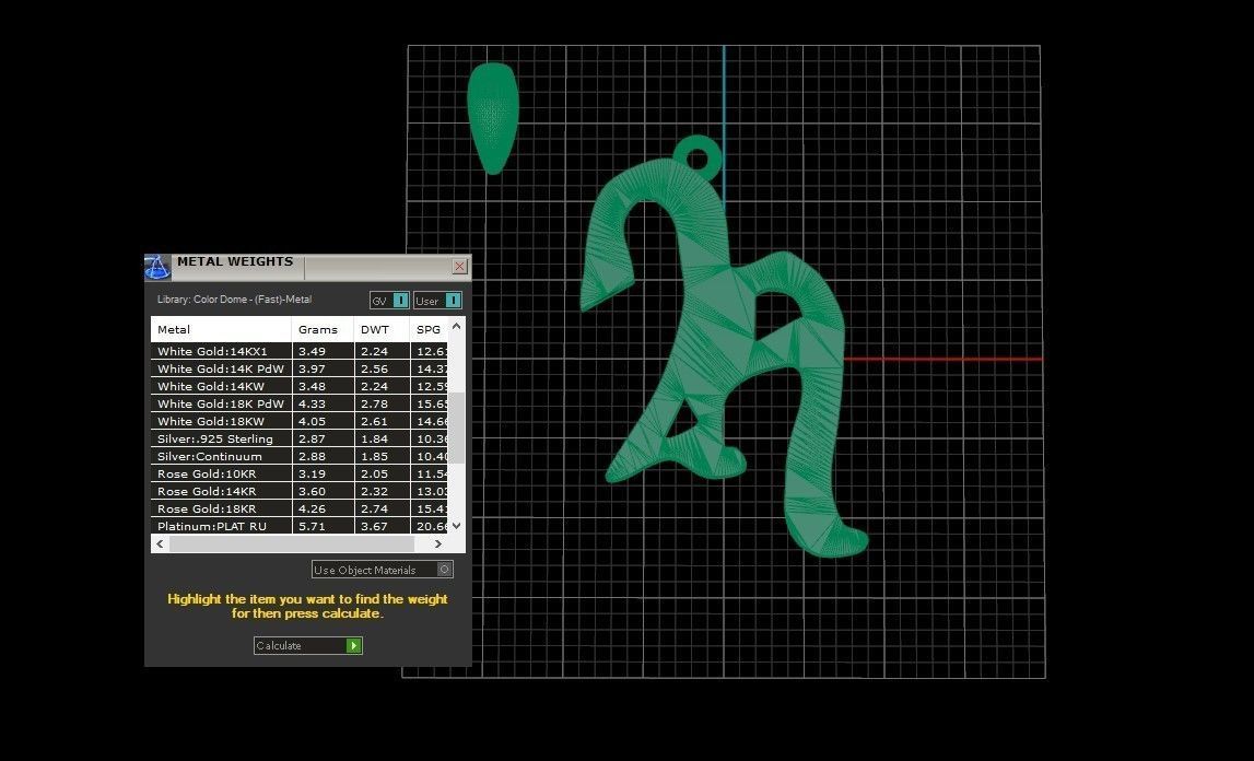 Model 854 Initial H Letter Pendant 3D print model_10