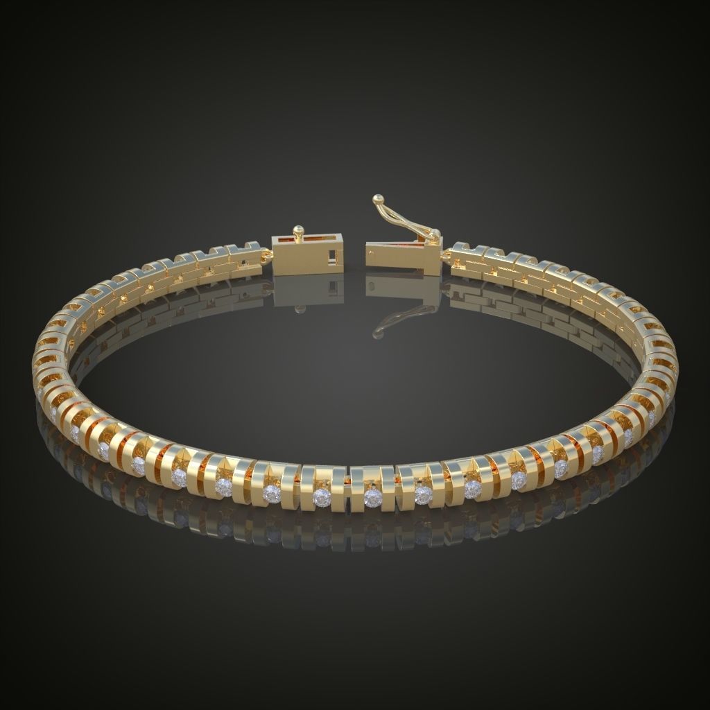 Exclusive Bracelet model 3D printable model 0019 3D print model_5